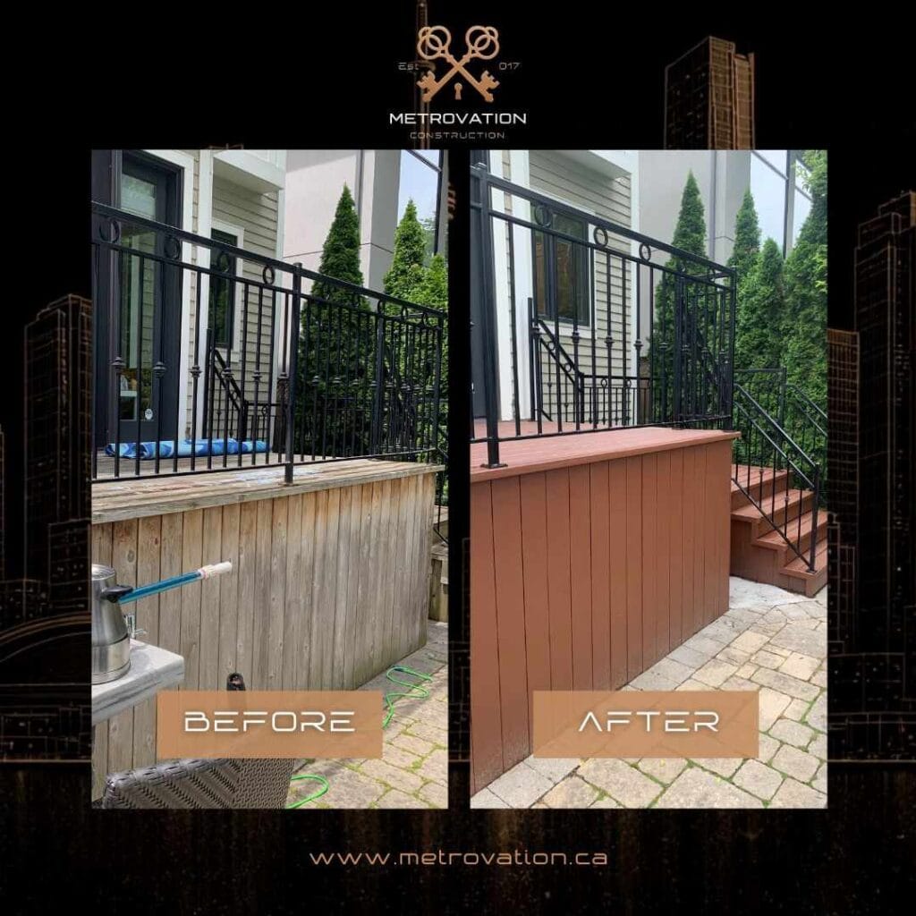Before & After   Deck Stain Project 3  Metrovation by Metrovation