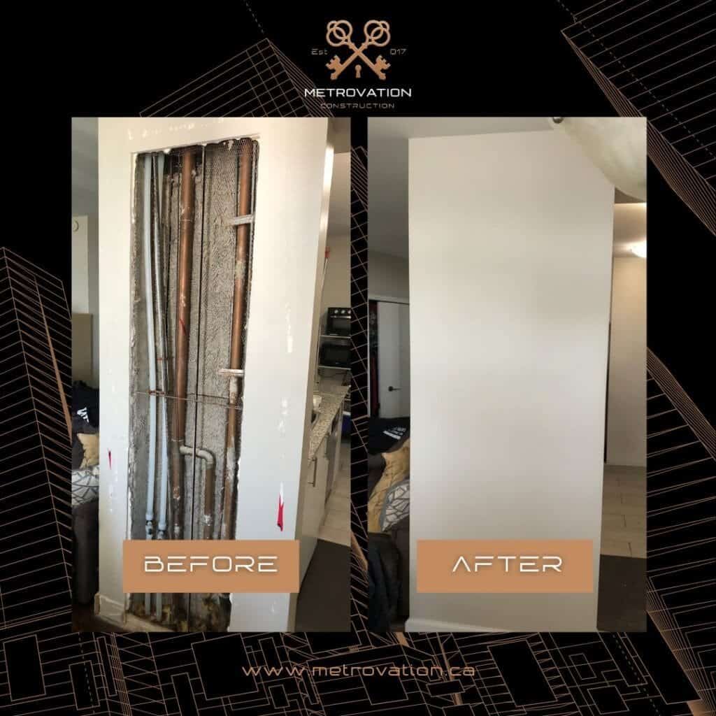 Before & After Master Ensuite   condo drywall repair before and after   Metrovation by Metrovation