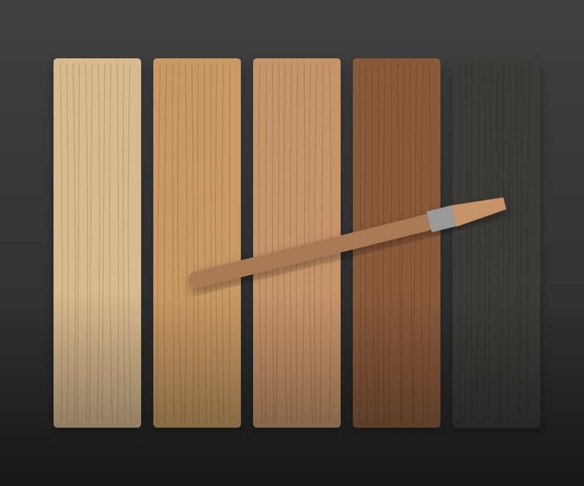 Deck and fence staining Brampton wood stain samples from natural to deep charcoal